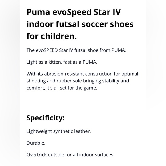 Puma evoSpeed Kids Soccer Shoes electric Blue, Green and White size 5 - Picture 4 of 4